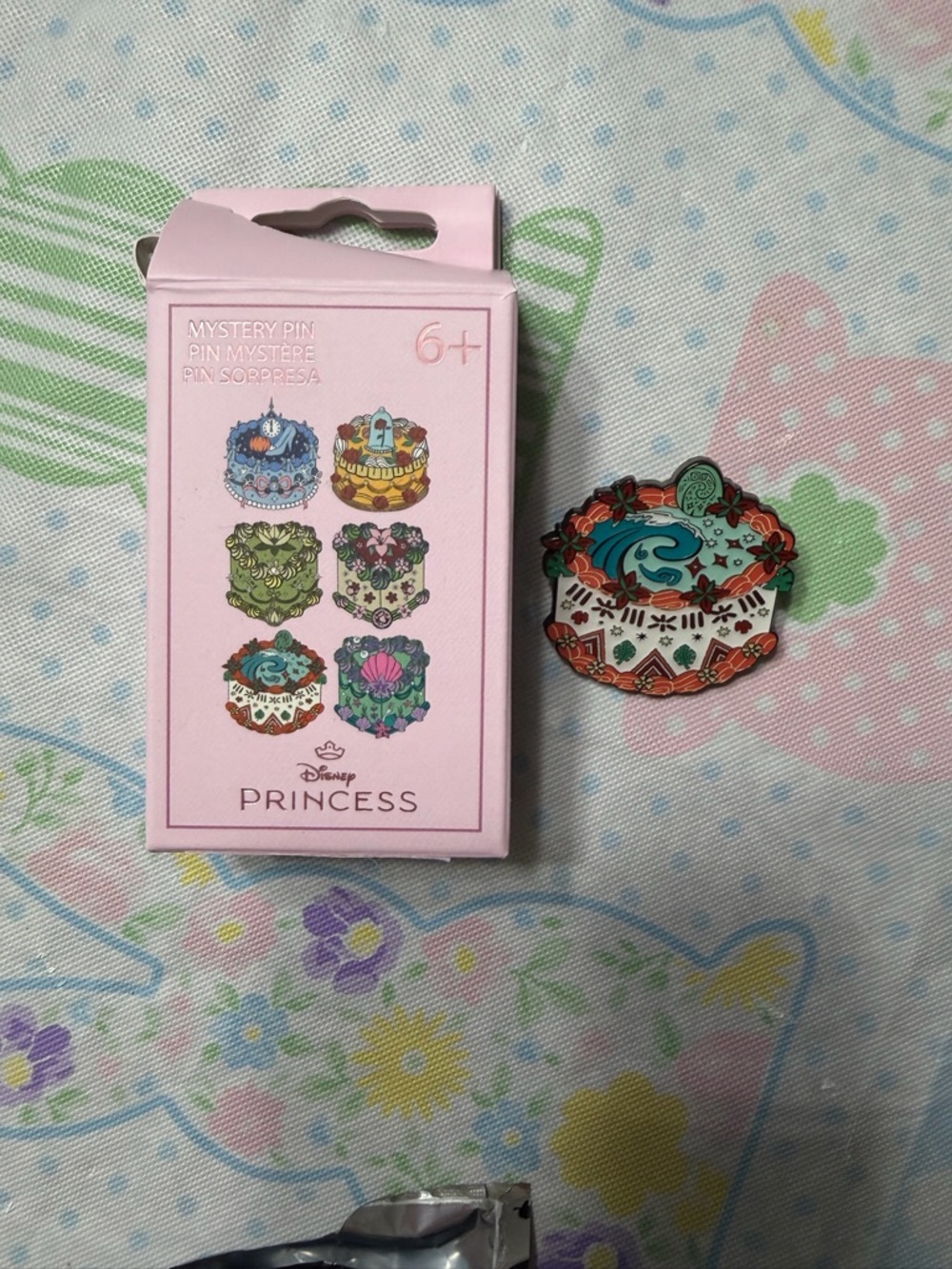 Disney Princess Moana  Mystery Enamel Pin - Blue & Coral Cake Design